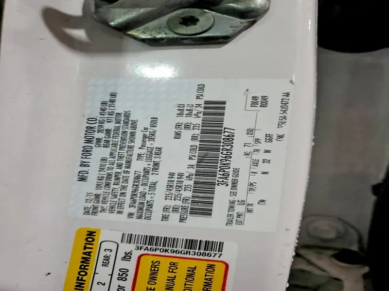 2016 FORD FUSION TITANIUM  