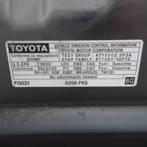 2019 TOYOTA CAMRY LE/SE/XLE/L