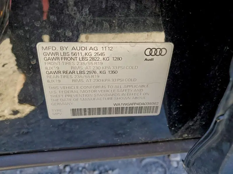 2013 AUDI Q5 PRESTIGE  