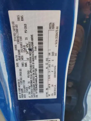 2019 FORD RANGER XL