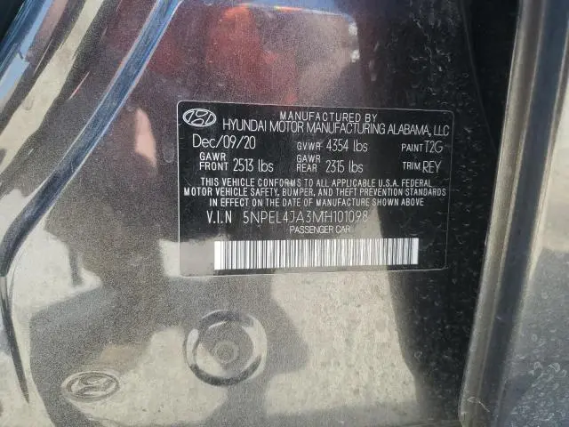 2021 HYUNDAI SONATA SEL  