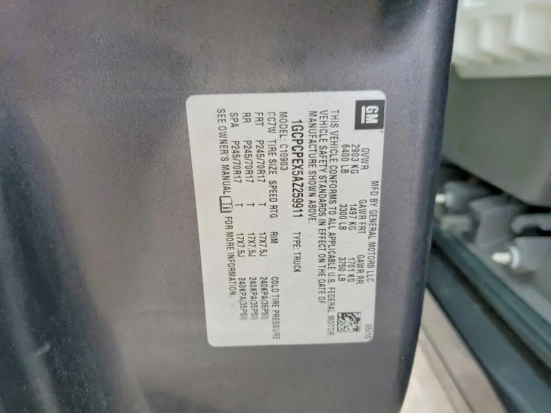 2010 CHEVROLET SILVERADO C1500  