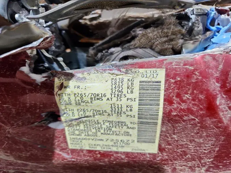 2017 NISSAN FRONTIER SV  