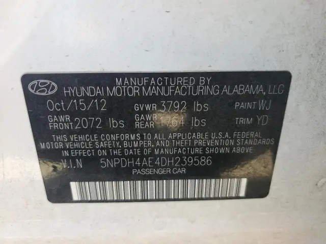 2013 HYUNDAI ELANTRA GLS  