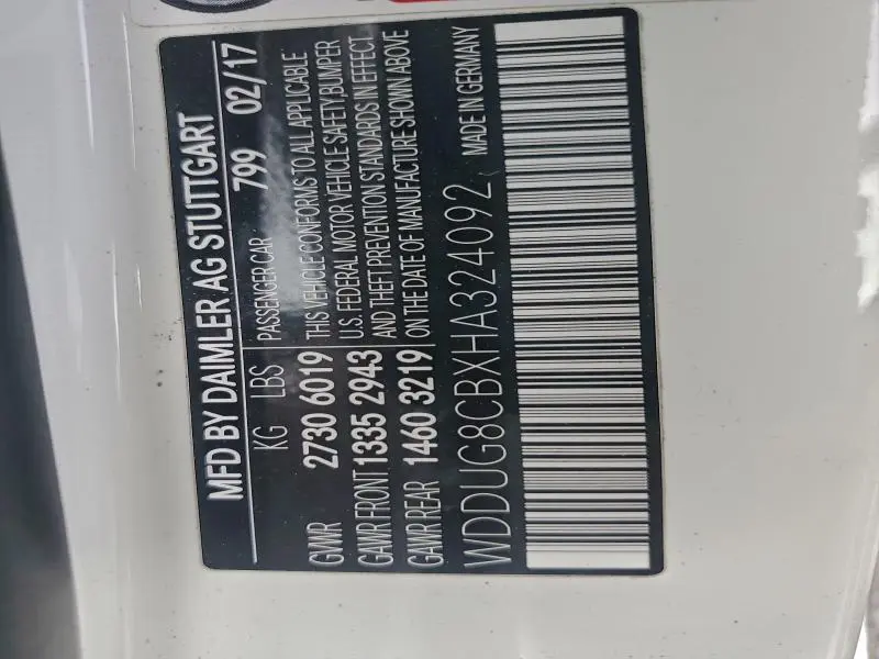 2017 MERCEDES-BENZ S 550  