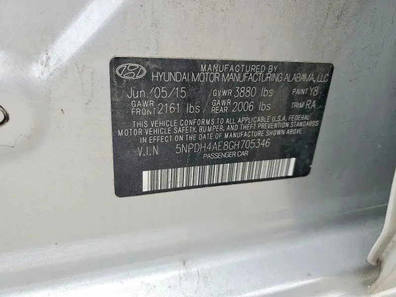 2016 HYUNDAI ELANTRA SE  