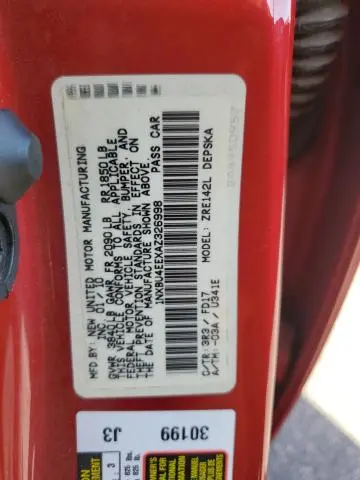 2010 TOYOTA COROLLA BASE  