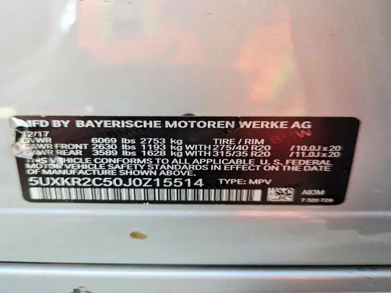 2018 BMW X5 SDRIVE35I  