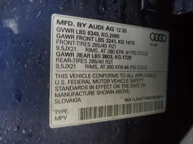 2021 AUDI Q7 PREMIUM PLUS