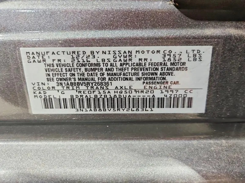 2024 NISSAN SENTRA S  