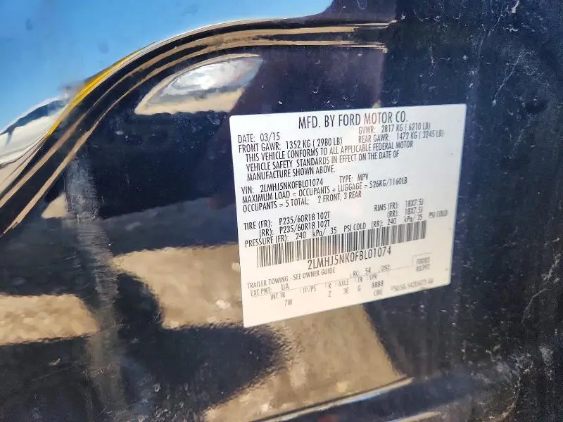 2015 LINCOLN MKT   