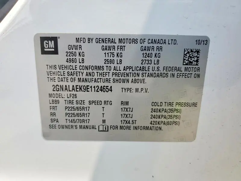 2014 CHEVROLET EQUINOX LS  
