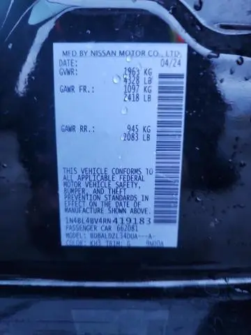 2024 NISSAN ALTIMA S  