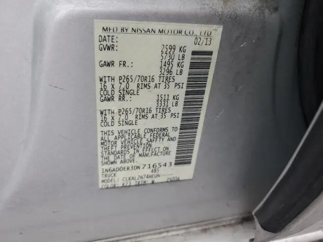 2013 NISSAN FRONTIER S  