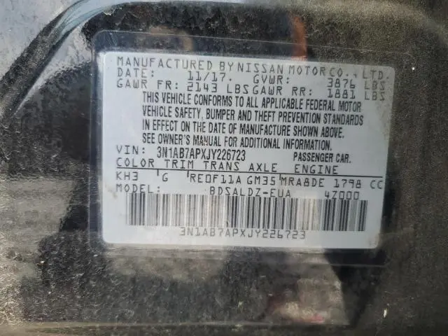 2018 NISSAN SENTRA S  