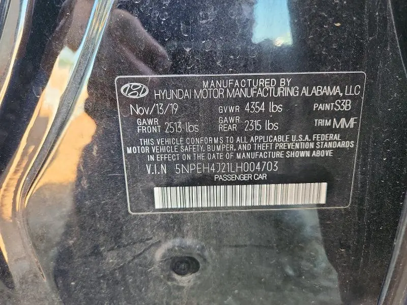 2020 HYUNDAI SONATA LIMITED  