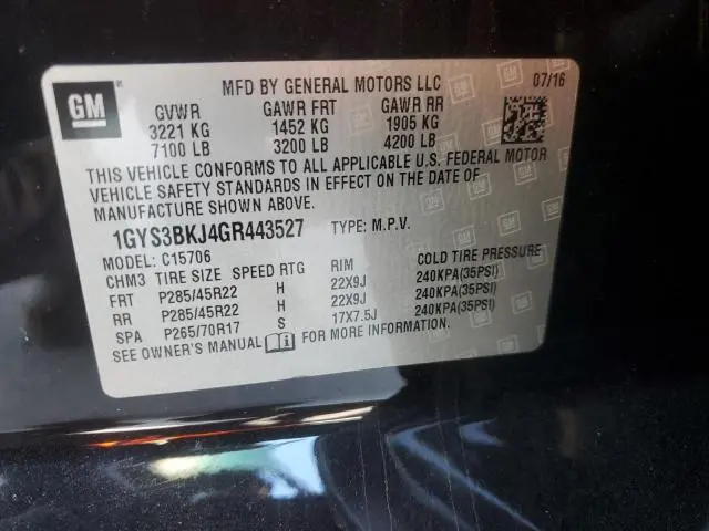 2016 CADILLAC ESCALADE LUXURY  