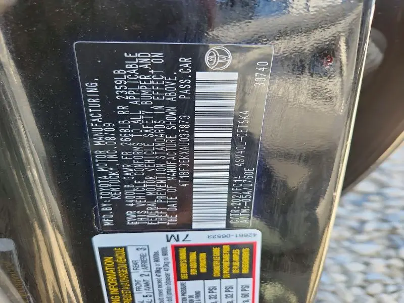 2010 TOYOTA CAMRY SE  