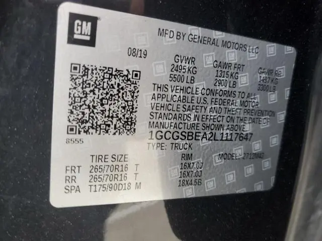 2020 CHEVROLET COLORADO   