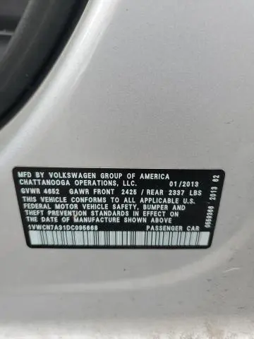 2013 VOLKSWAGEN PASSAT SEL