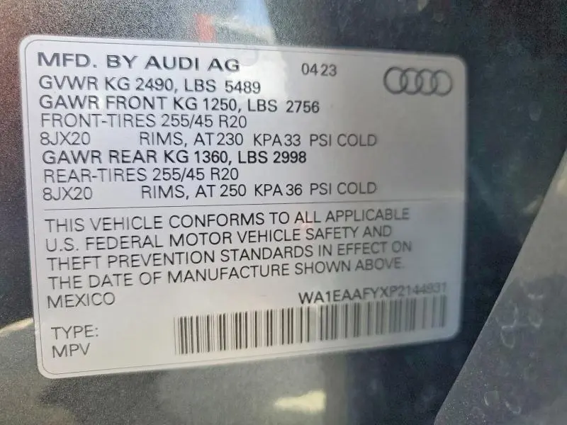 2023 AUDI Q5 PREMIUM PLUS 45  