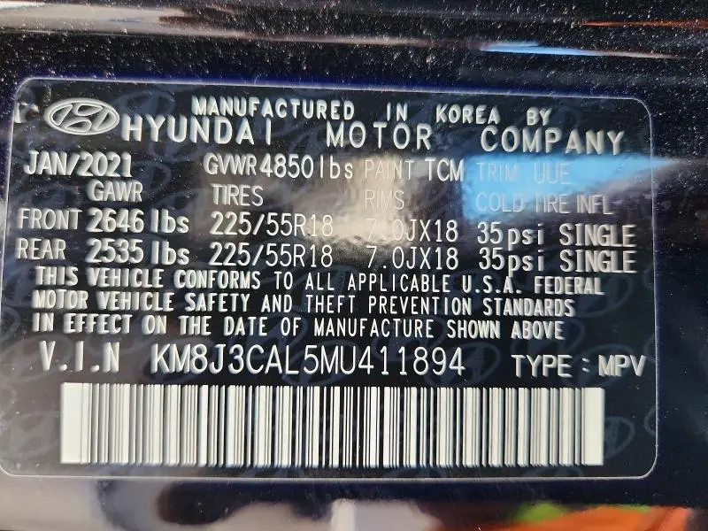 2021 HYUNDAI TUCSON LIMITED  
