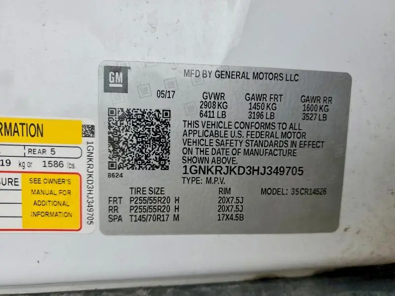 2017 CHEVROLET TRAVERSE PREMIER  