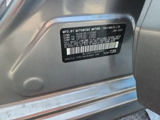 2022 MITSUBISHI MIRAGE ES  