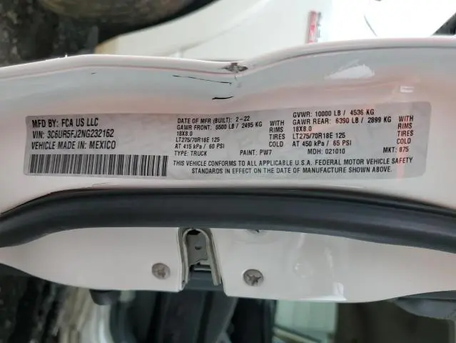 2022 RAM 2500 LARAMIE  