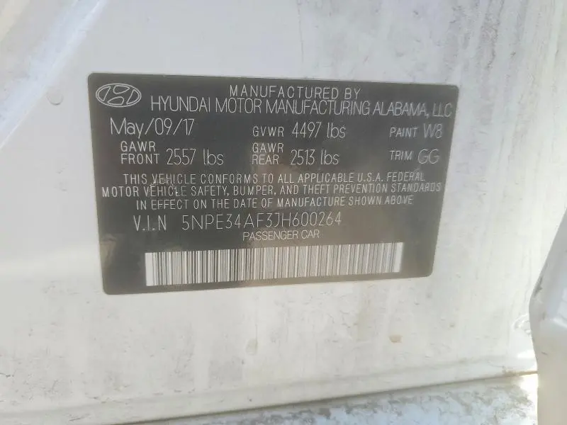 2018 HYUNDAI SONATA SEL  