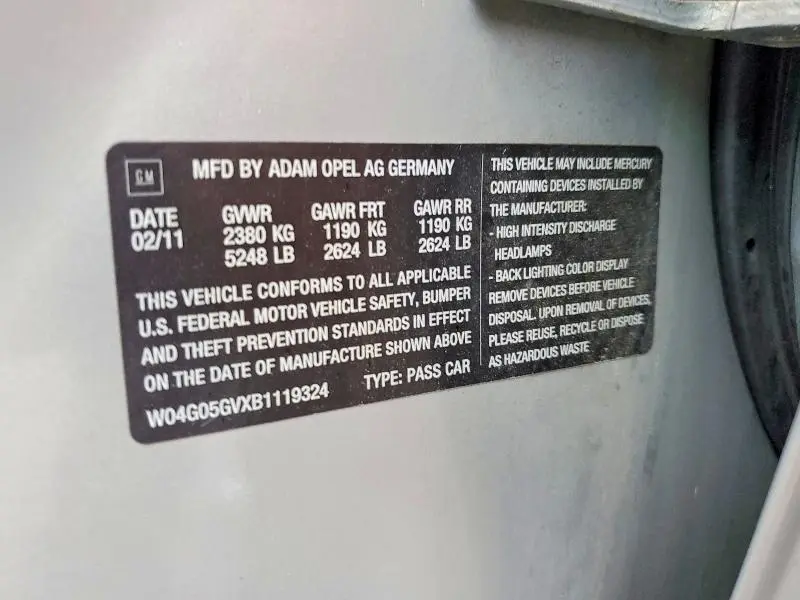 2011 BUICK REGAL CXL  