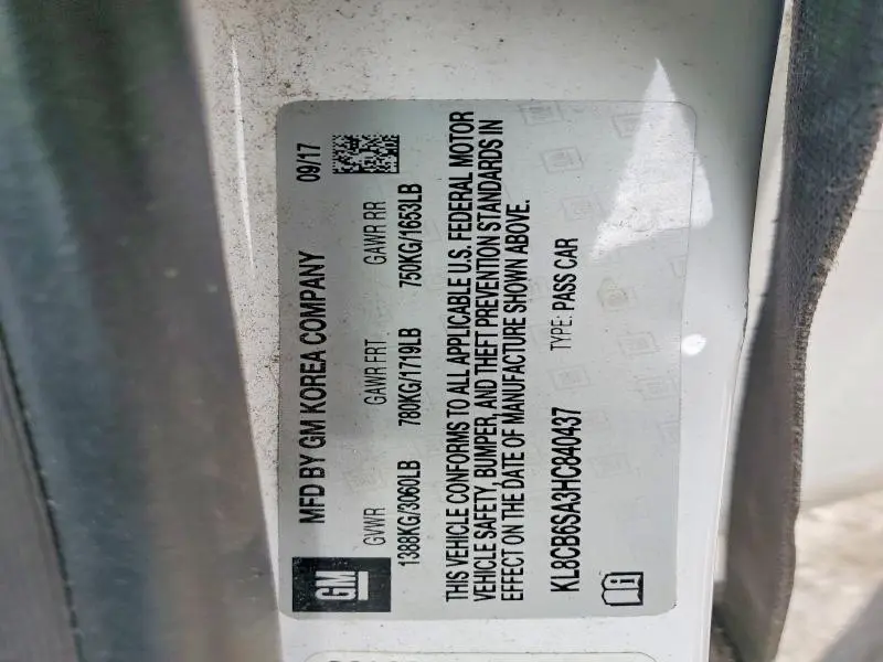 2017 CHEVROLET SPARK LS  