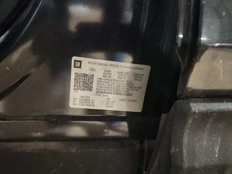 2021 CHEVROLET EQUINOX LT  