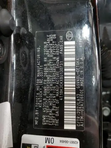 2011 TOYOTA CAMRY SE  