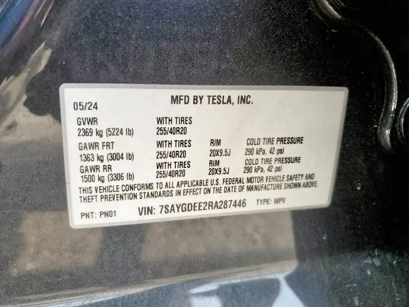 2024 TESLA MODEL Y   