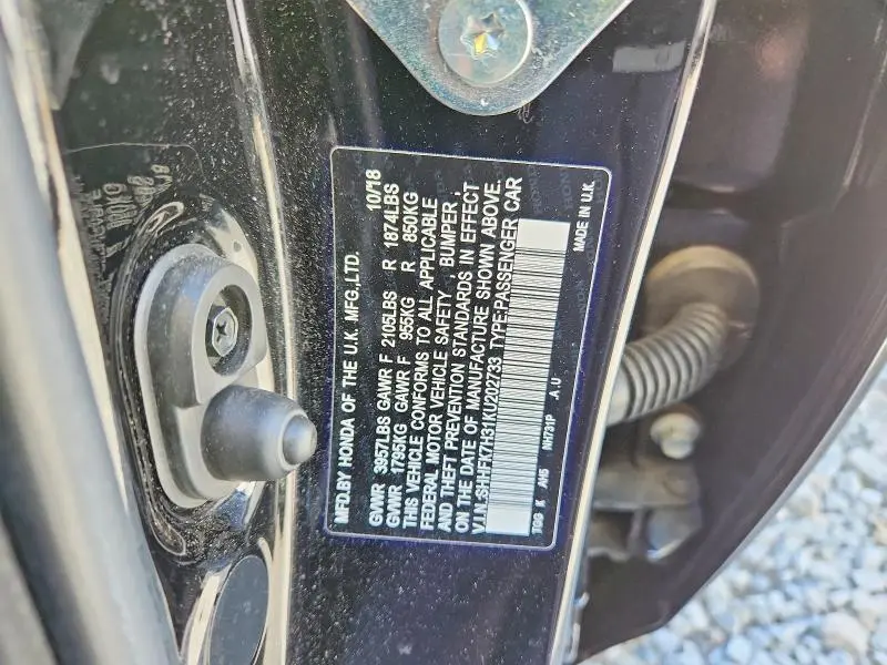 2019 HONDA CIVIC LX  