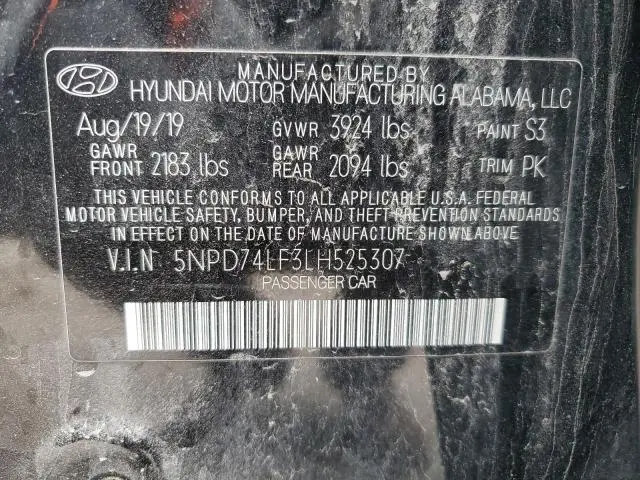 2020 HYUNDAI ELANTRA SE  