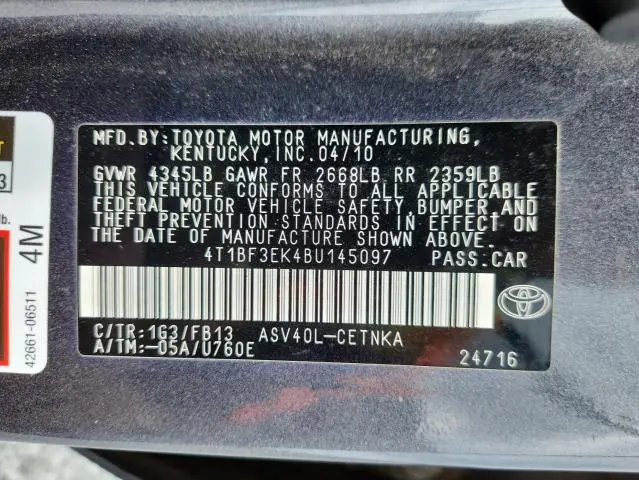 2011 TOYOTA CAMRY BASE