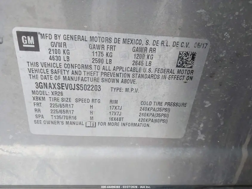 2018 CHEVROLET EQUINOX LT