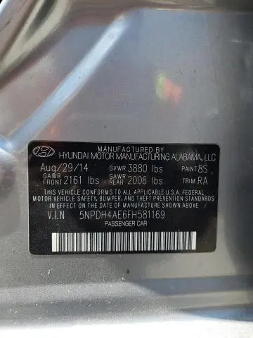 2015 HYUNDAI ELANTRA SE  