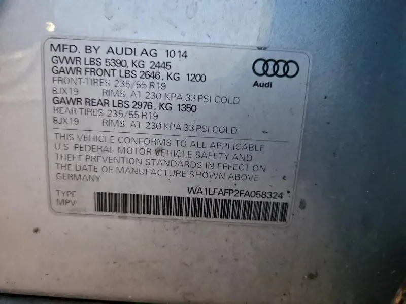 2015 AUDI Q5 PREMIUM PLUS  