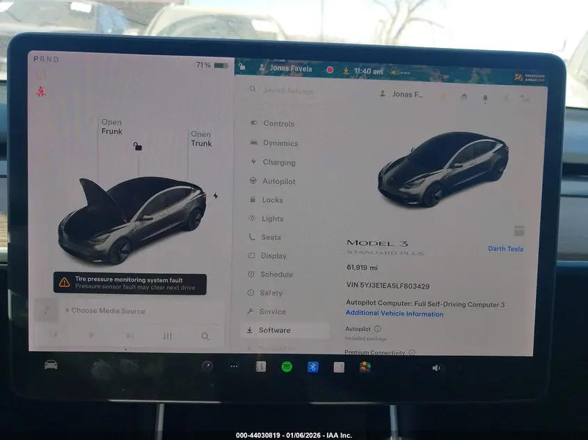2020 TESLA MODEL 3 STANDARD RANGE PLUS REAR-WHEEL DRIVE/STANDARD RANGE REAR-WHEEL DRIVE