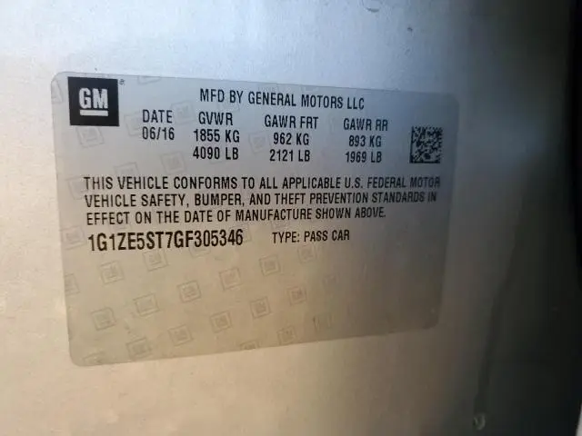 2016 CHEVROLET MALIBU LT  