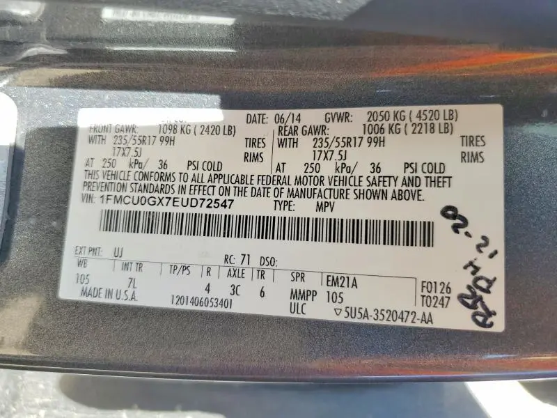 2014 FORD ESCAPE SE  