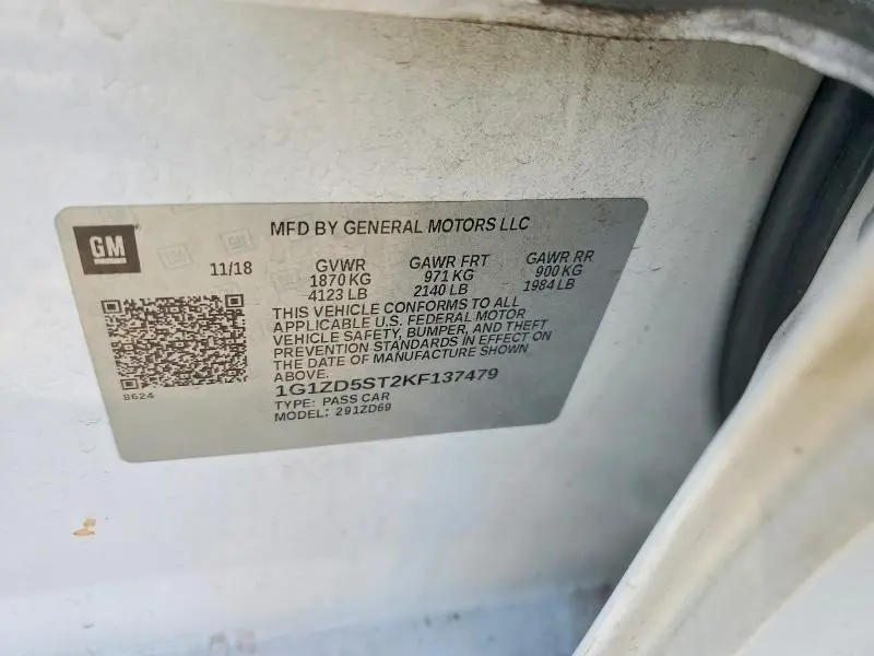 2019 CHEVROLET MALIBU LT  