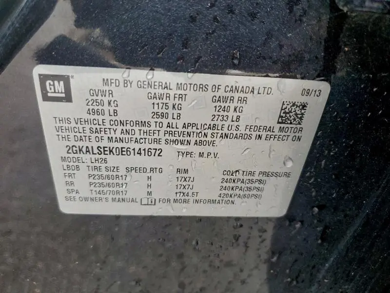 2014 GMC TERRAIN SLT  