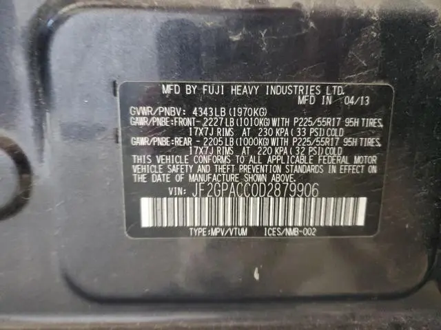 2013 SUBARU XV CROSSTREK 2.0 PREMIUM  