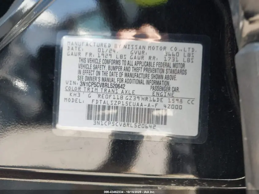 2024 NISSAN KICKS SV XTRONIC CVT