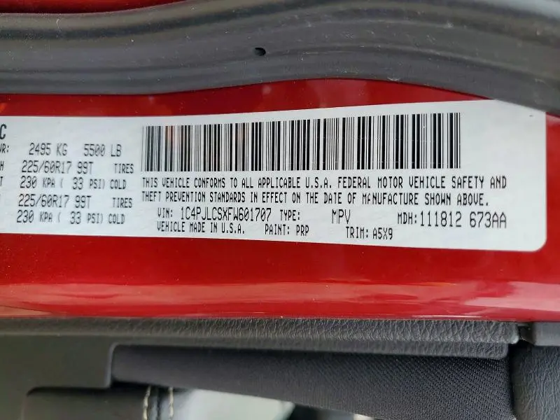 2015 JEEP CHEROKEE LATITUDE  