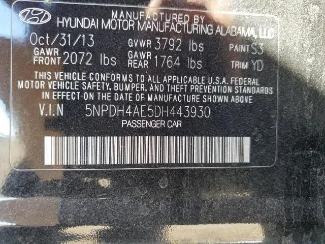 2013 HYUNDAI ELANTRA GLS  
